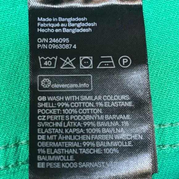 H&M Divided Green Wide Leg Jeans Womens 8 Trendy Streetwear Utility Style - Picture 6 of 8